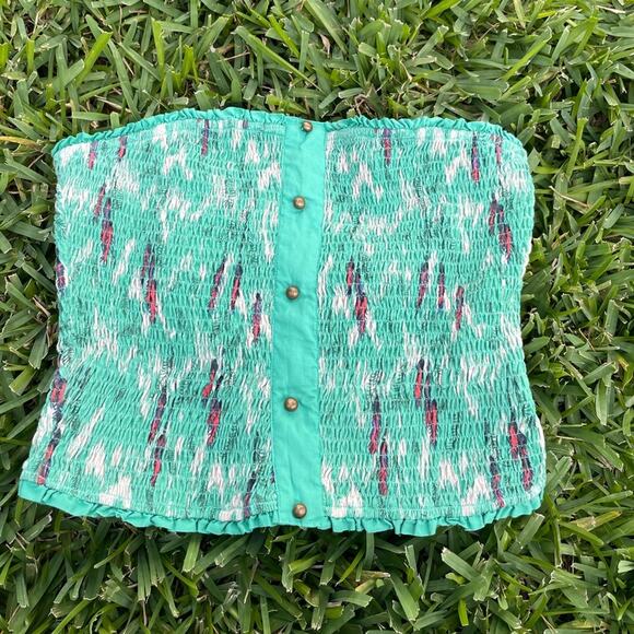 Staring at Stars for Urban Outfitters smocked strapless crop top - Picture 4 of 6